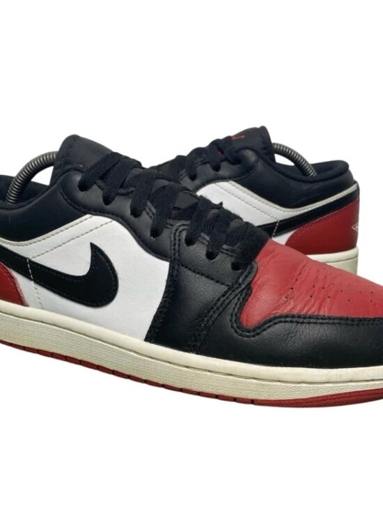 Jordan Other - Nike Air Jordan 1 Low Retro Bred Toe 2.0 Mens Athletic Shoes Size 8 553558 161